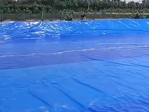 山西長治，魚塘藍(lán)色土工膜－2019年